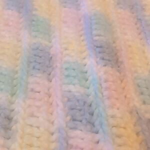 Pastel Multicolor Knit Blanket